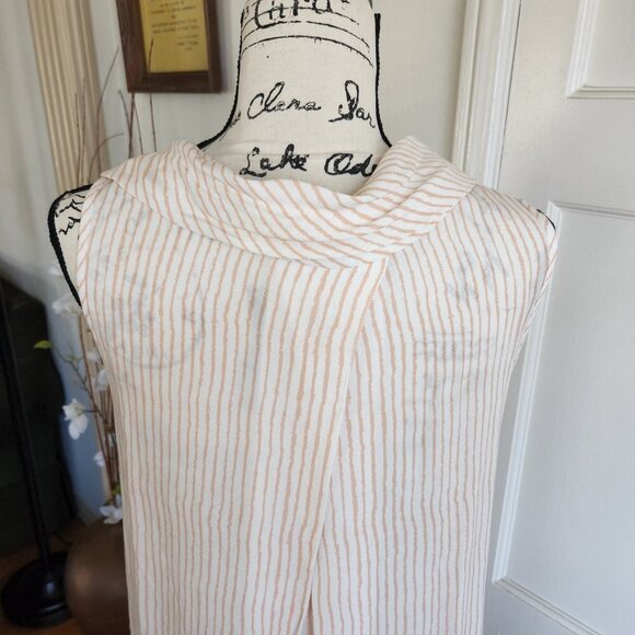 Luukaa Short Sleeve Salmon Striped Top NWT Sz 10 - Picture 7 of 11